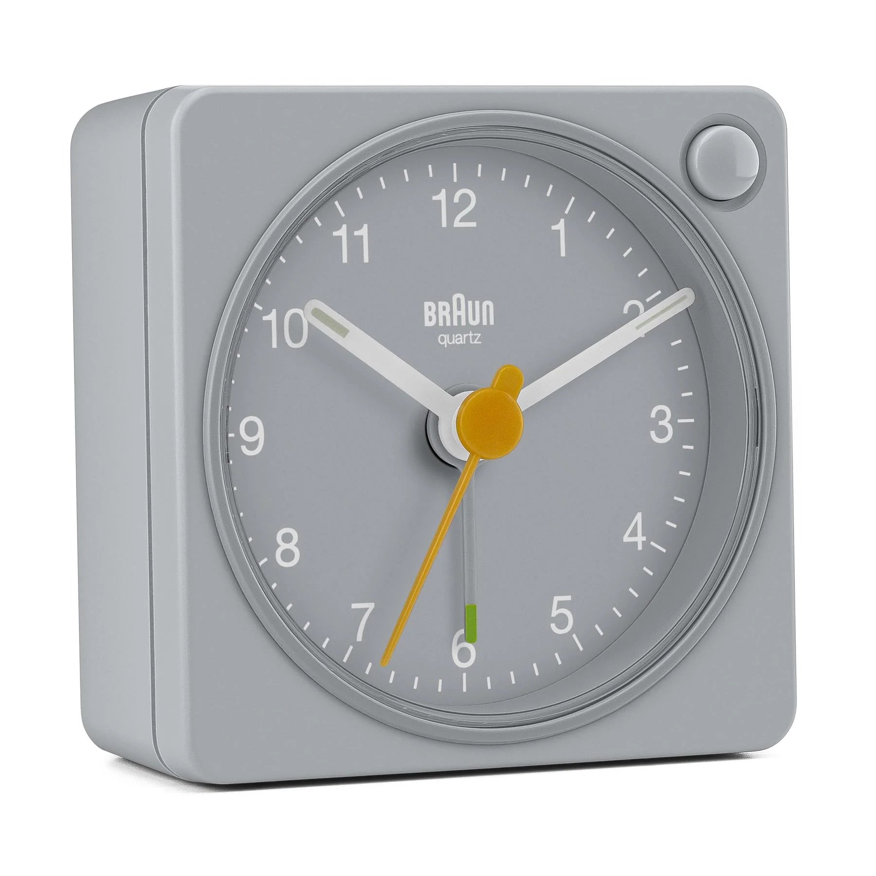 BC02XG Braun Classic Analogue Travel Alarm Clock - Grey