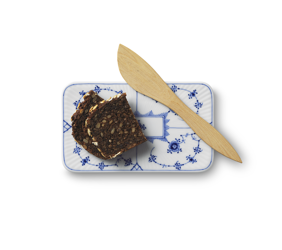 BLUE FLUTED PLAIN SERVING BOARD 6.25" / 15.5cm