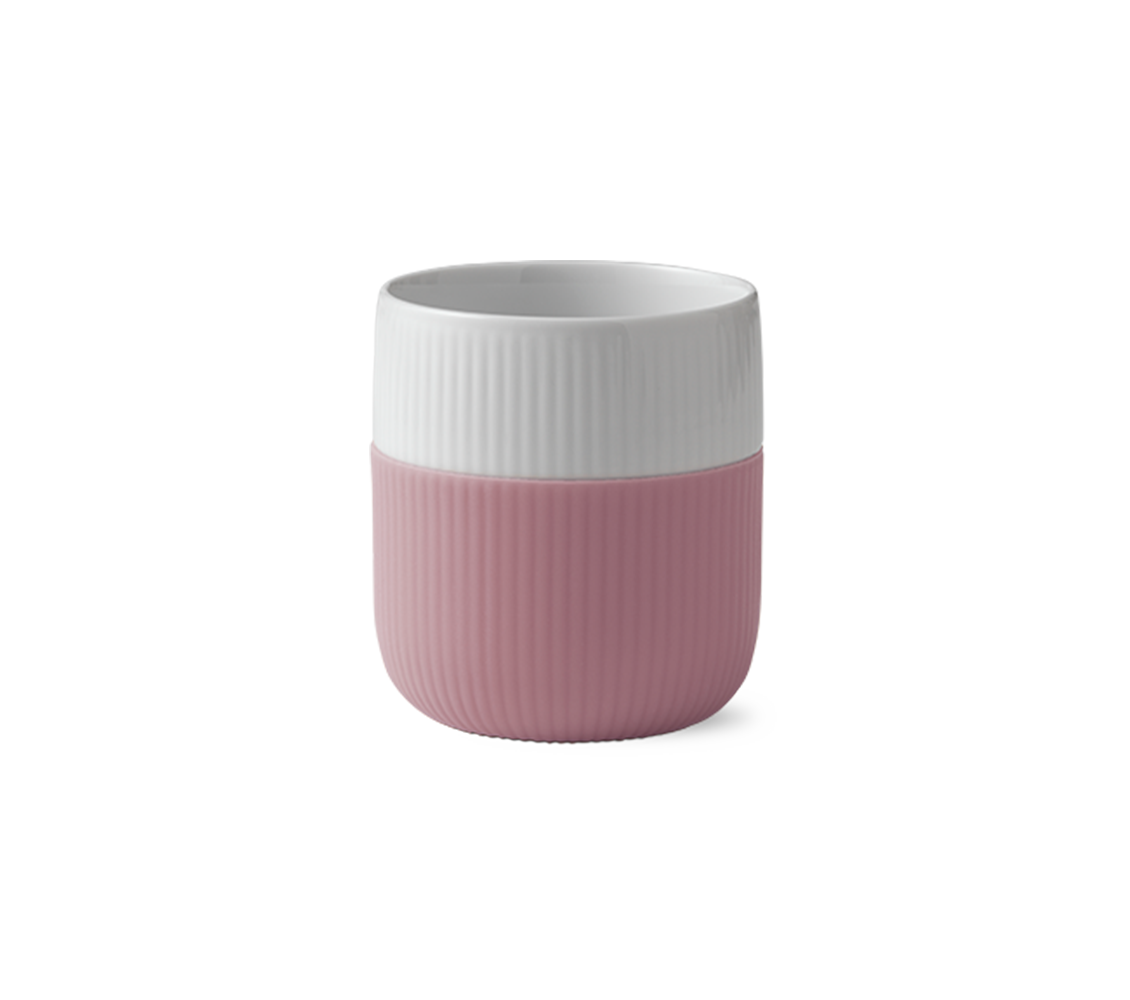Fluted Contrast Mug 35 cl - Rose