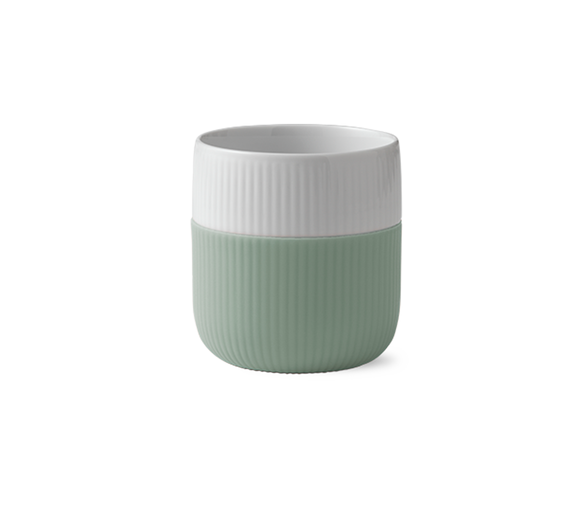 Fluted Contrast Mug 35 cl - Lichen