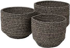 *COBRA Round Cotton Baskets in Jute (Set of 3)