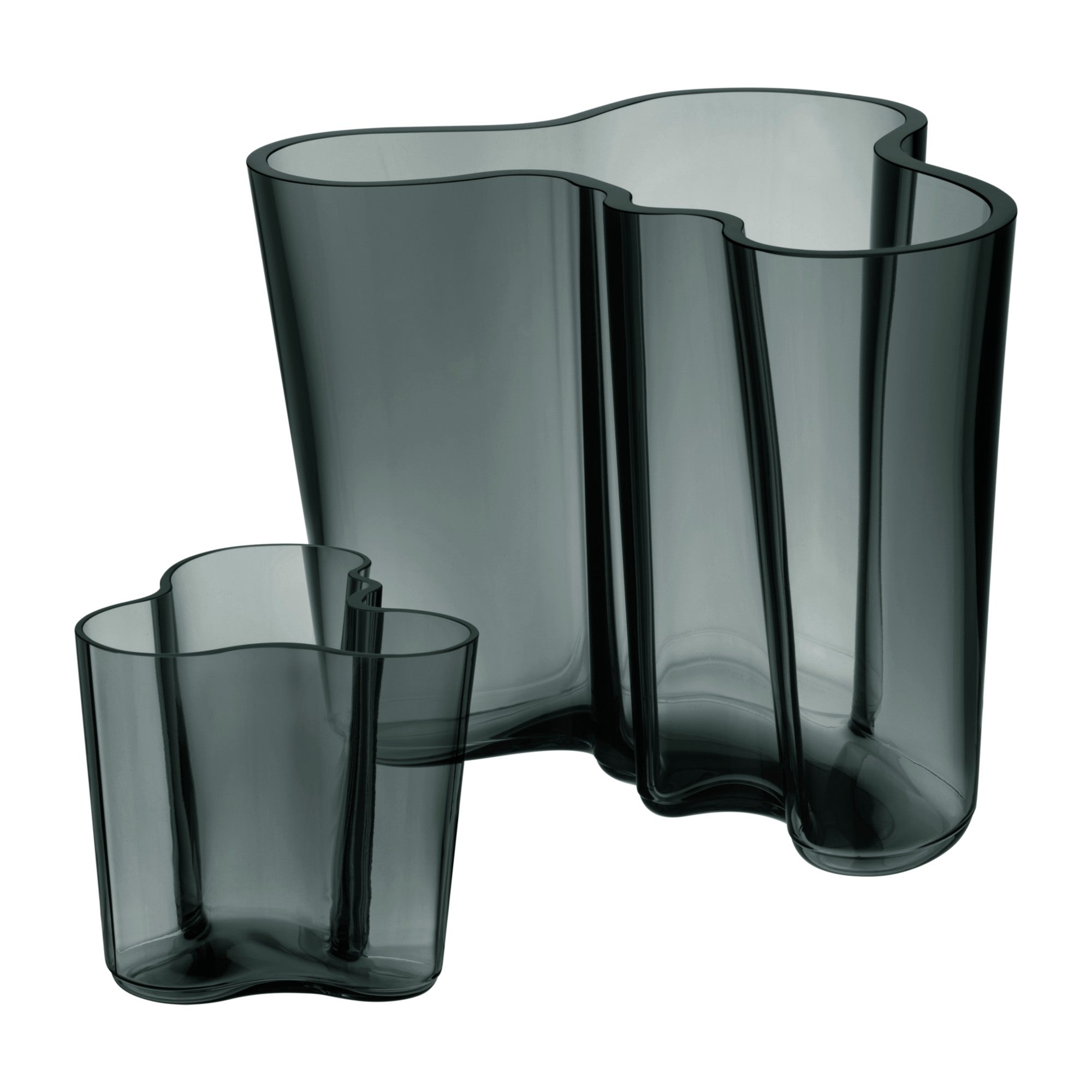 Aalto Vase Set 6.25"x 3.75" Dark Grey / 160 + 95 mm