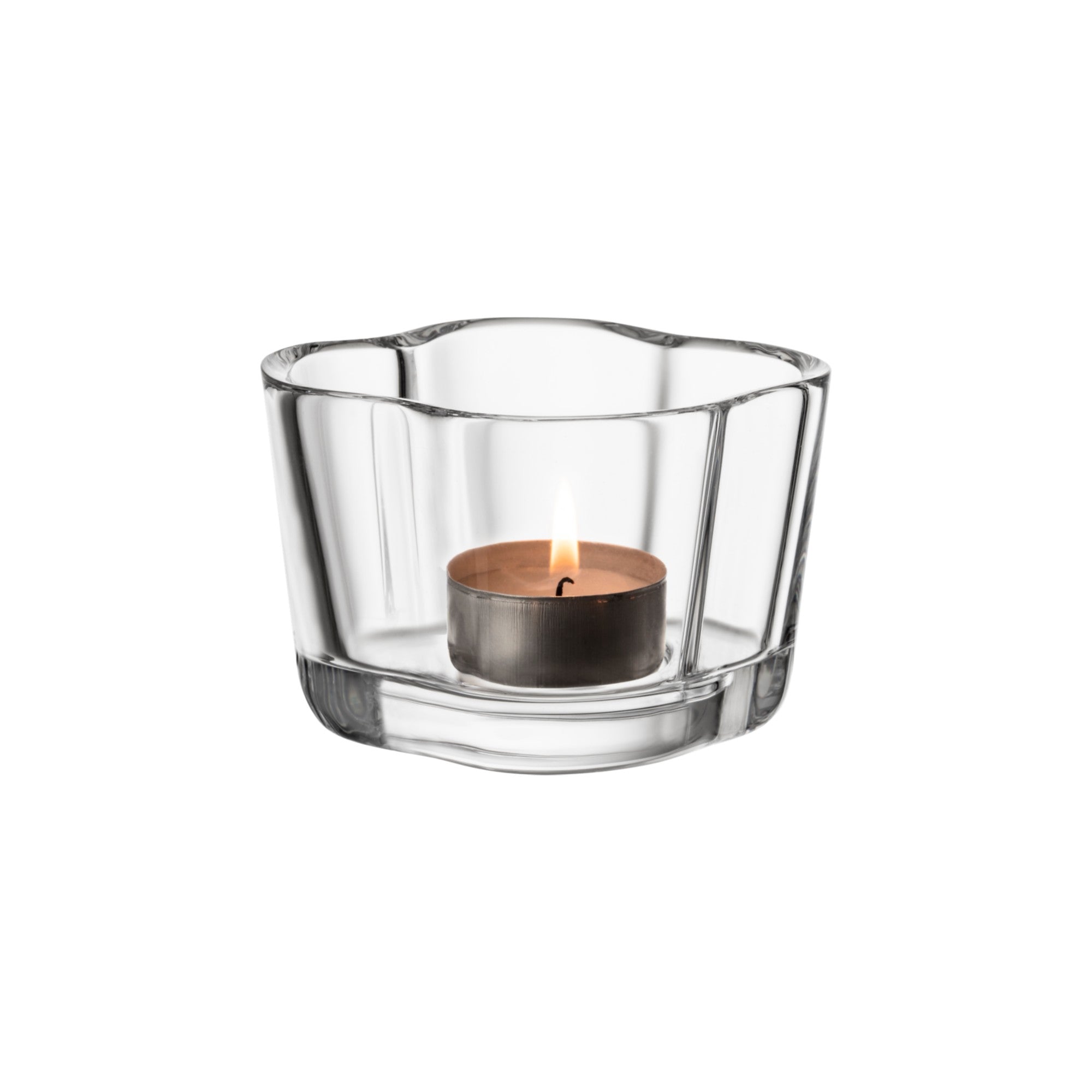 Aalto Duo set Clear 95mm + 60mm (3.75" vase & tealight candle holder) votive
