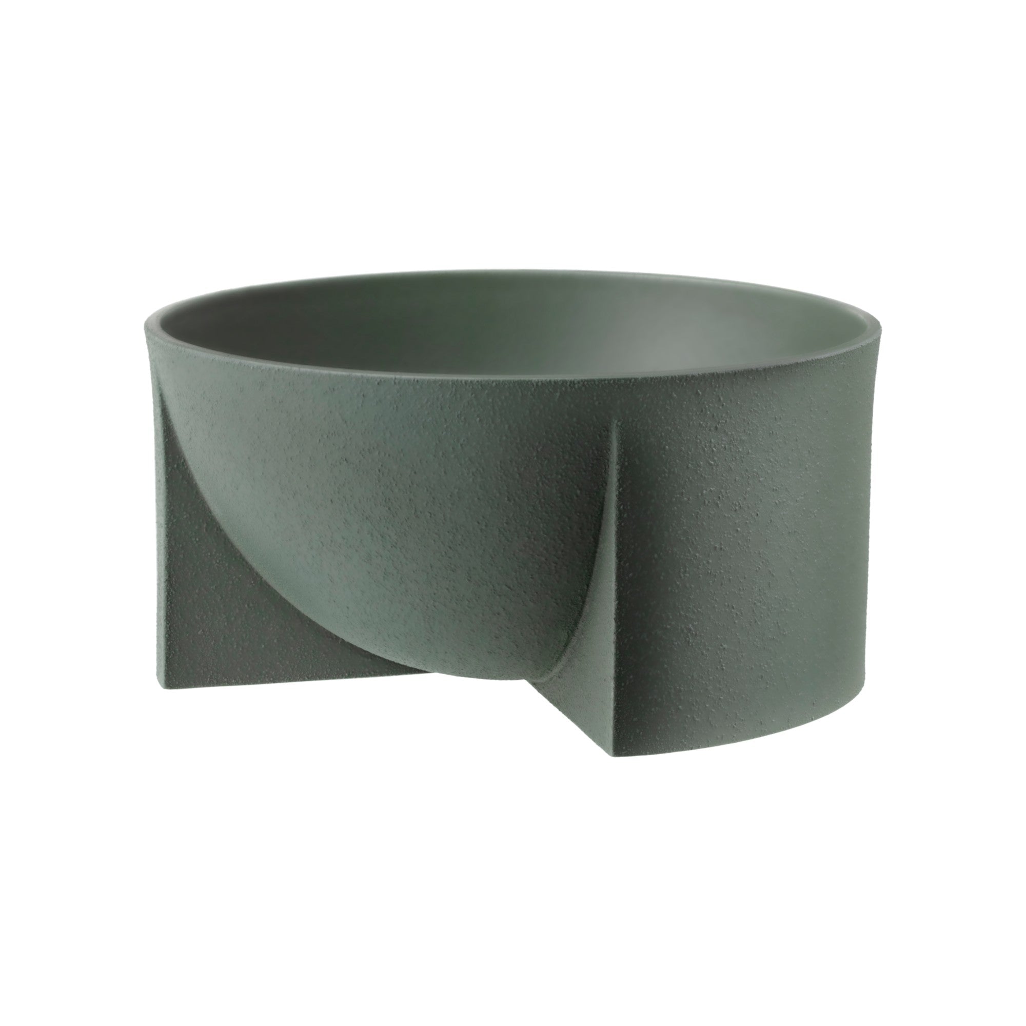 Kuru ceramic bowl 240 x 120 mm moss green / 9.5" x 4.75"