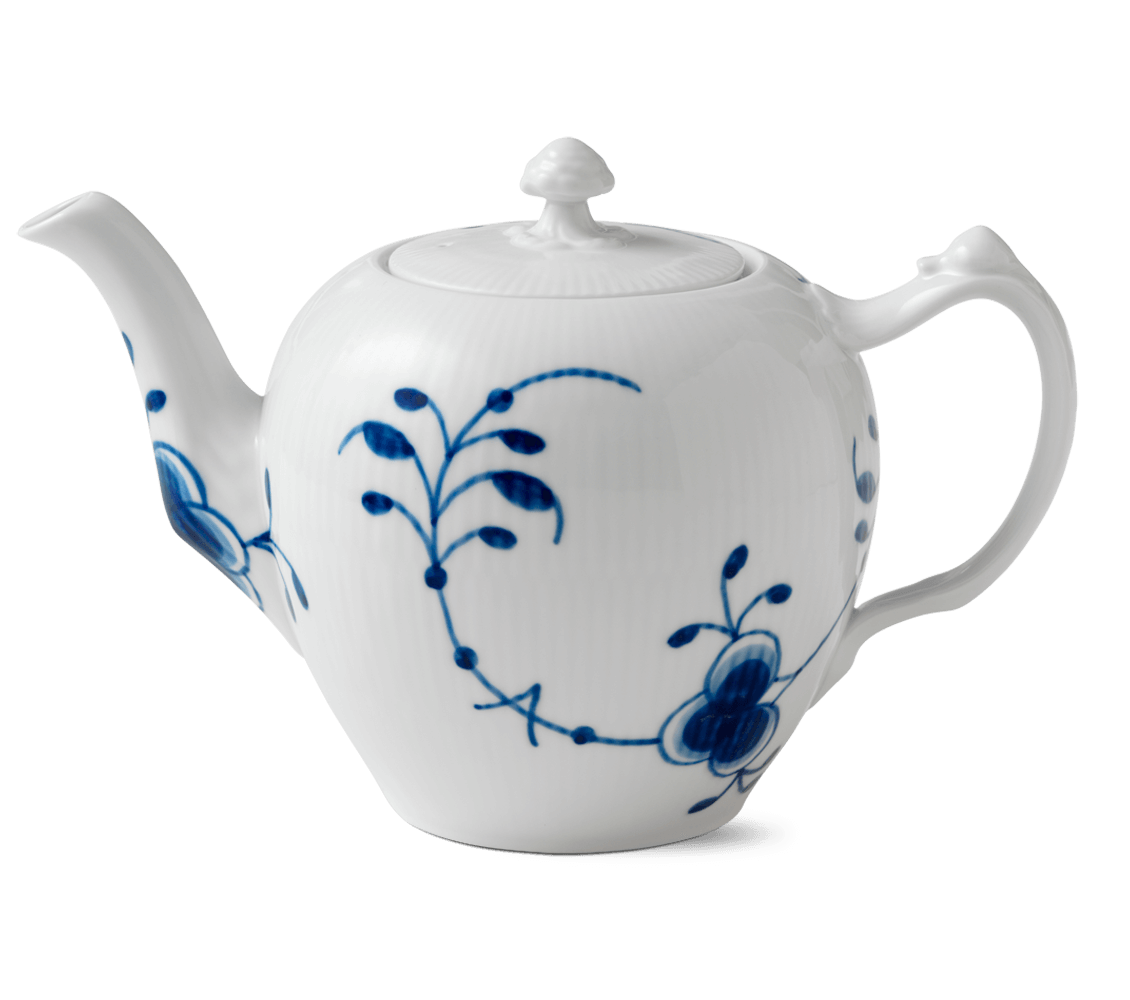 Blue Fluted Mega Teapot 1 qt  / 100 cl