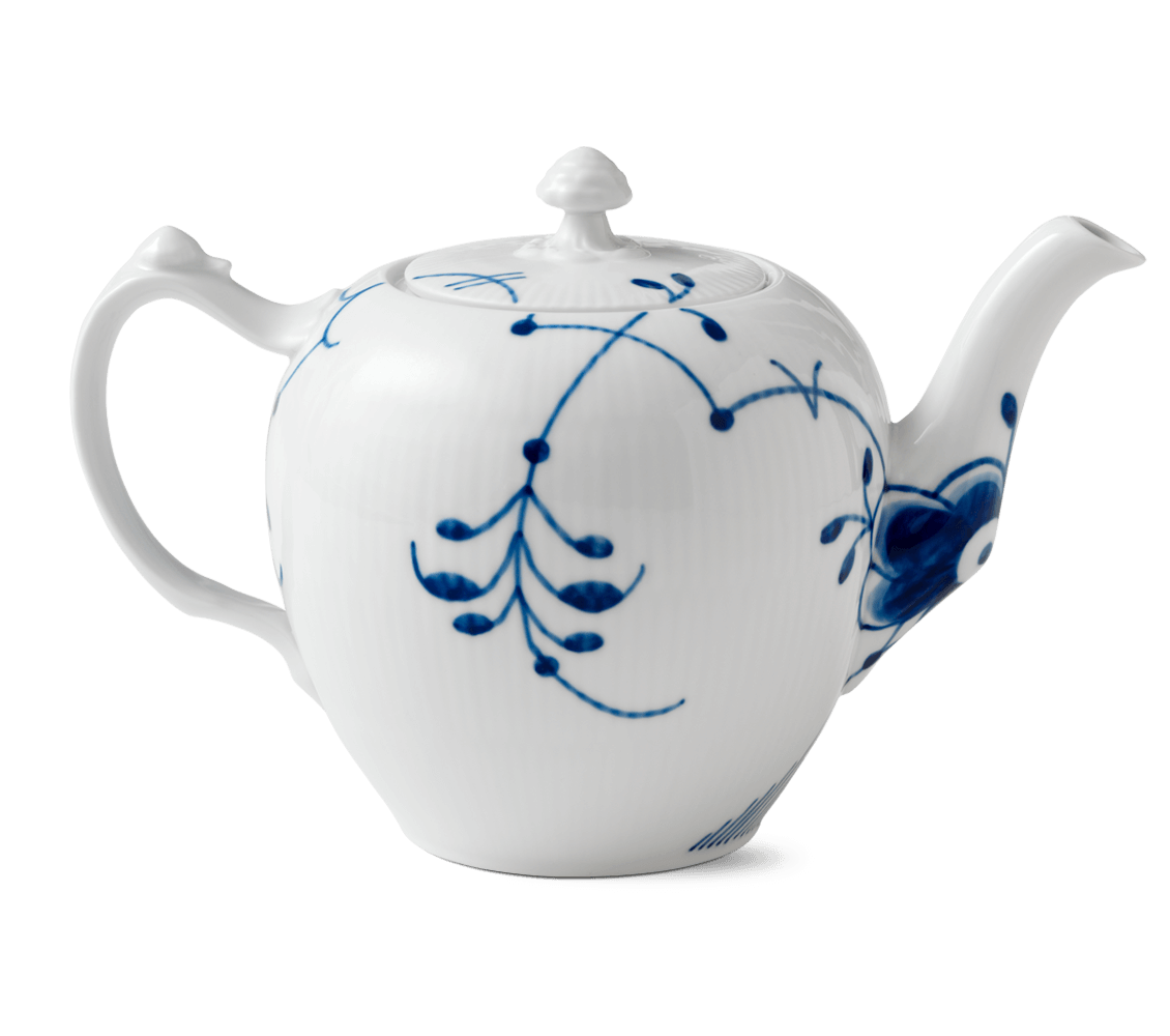 Blue Fluted Mega Teapot 1 qt  / 100 cl