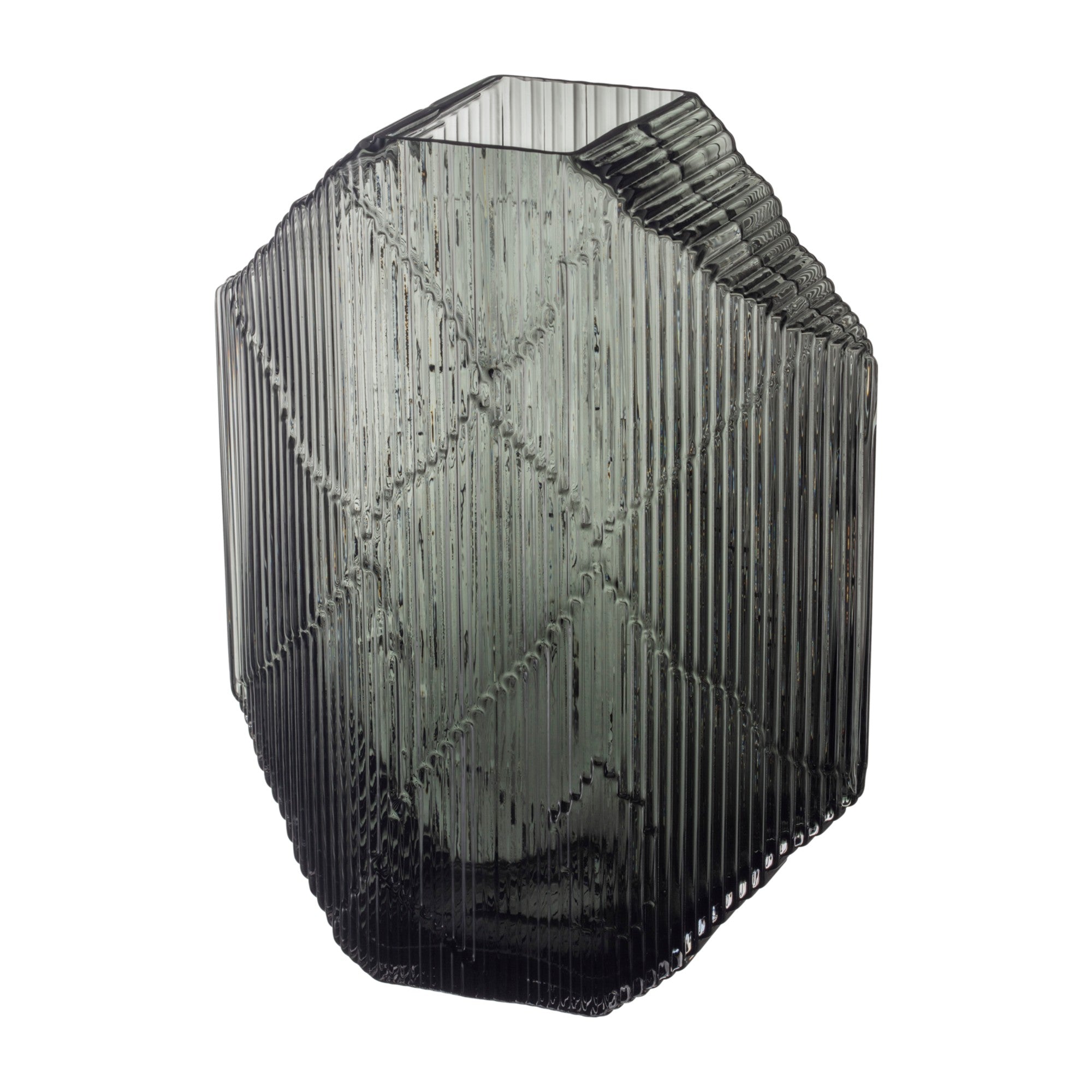 Kartta glass sculpture 240 x 320 mm Dark grey