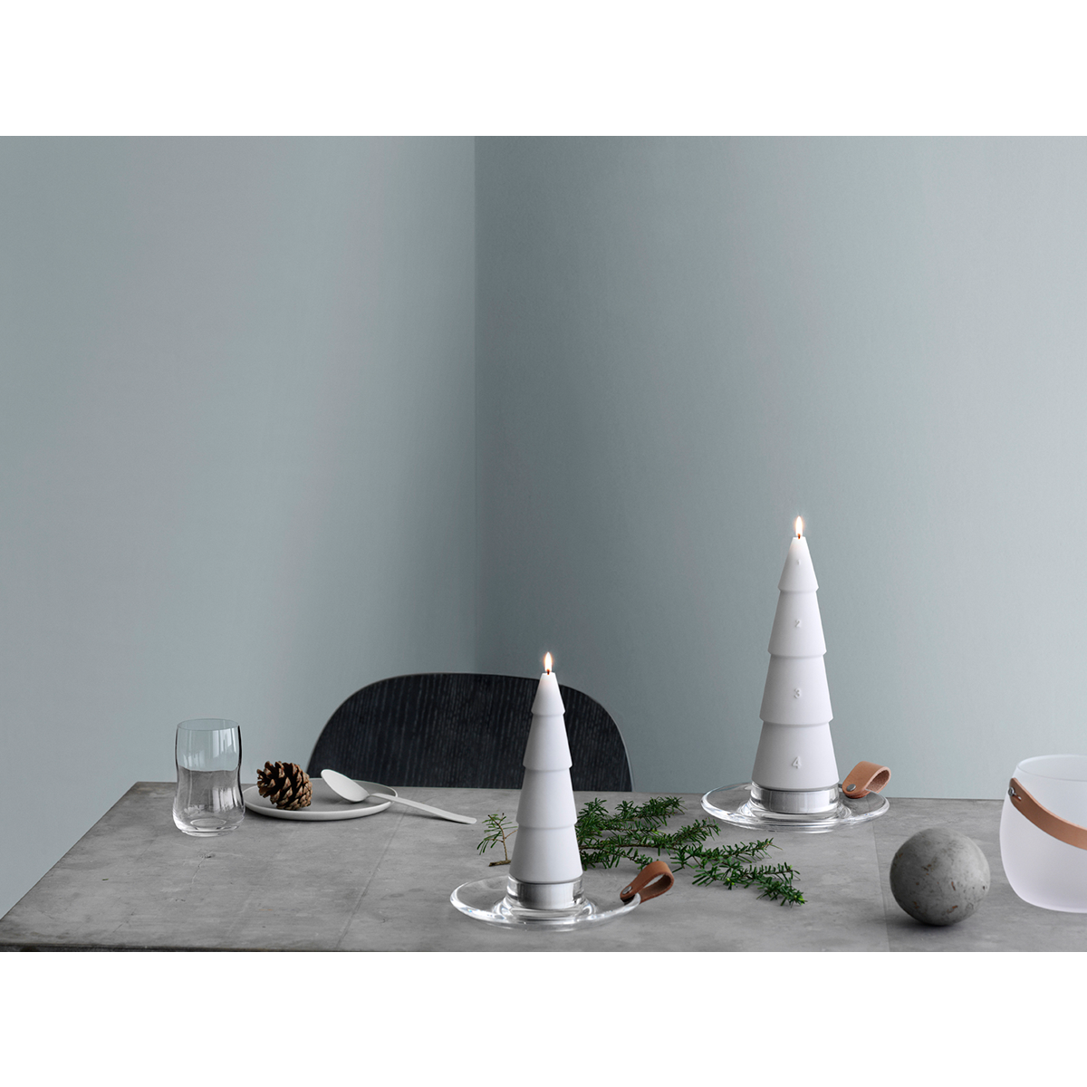 HOLMEGAARD DESIGN WITH LIGHT ADVENT CANDLE WHITE, Ø 5 CM (4 sections) *