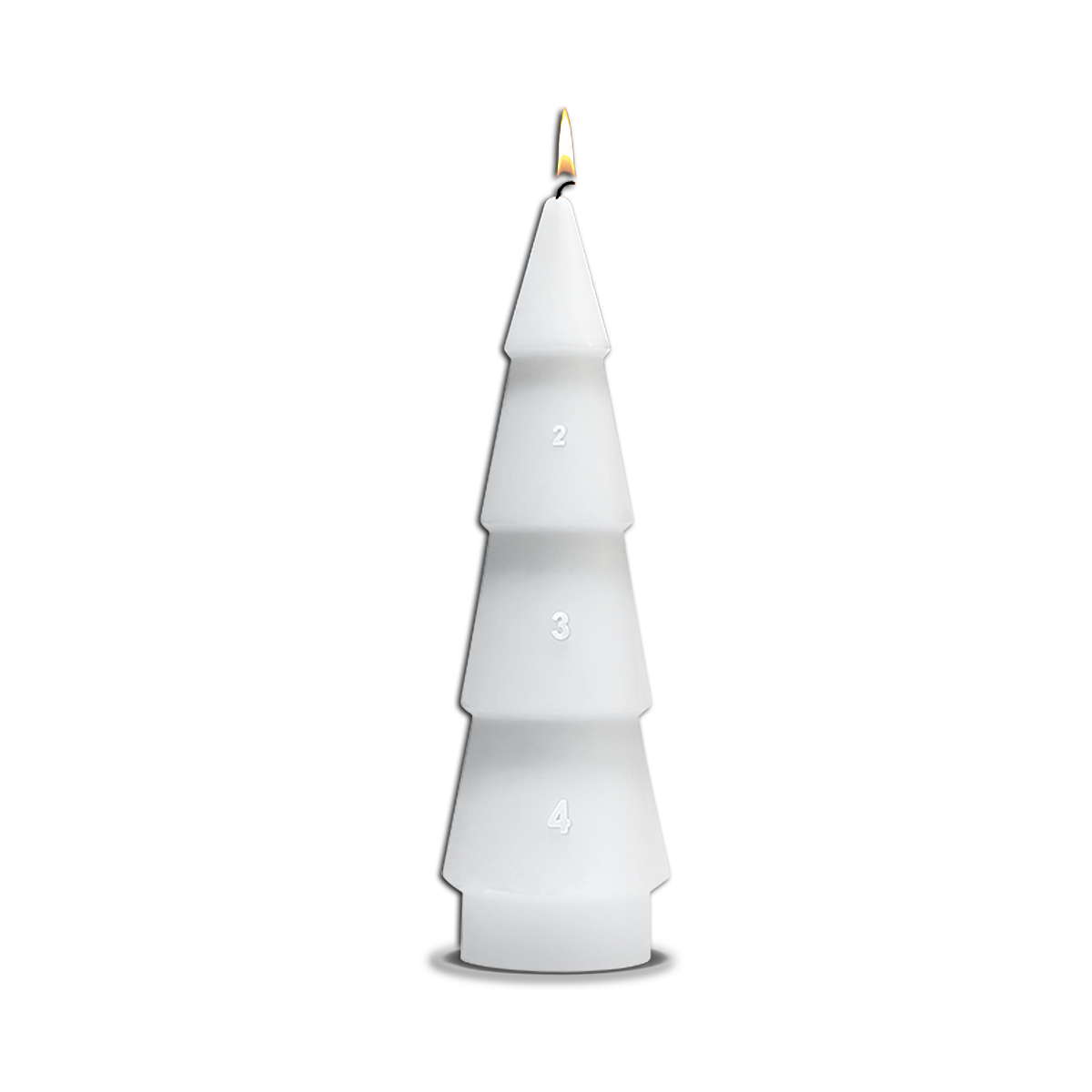 HOLMEGAARD DESIGN WITH LIGHT ADVENT CANDLE WHITE, Ø 5 CM (4 sections)