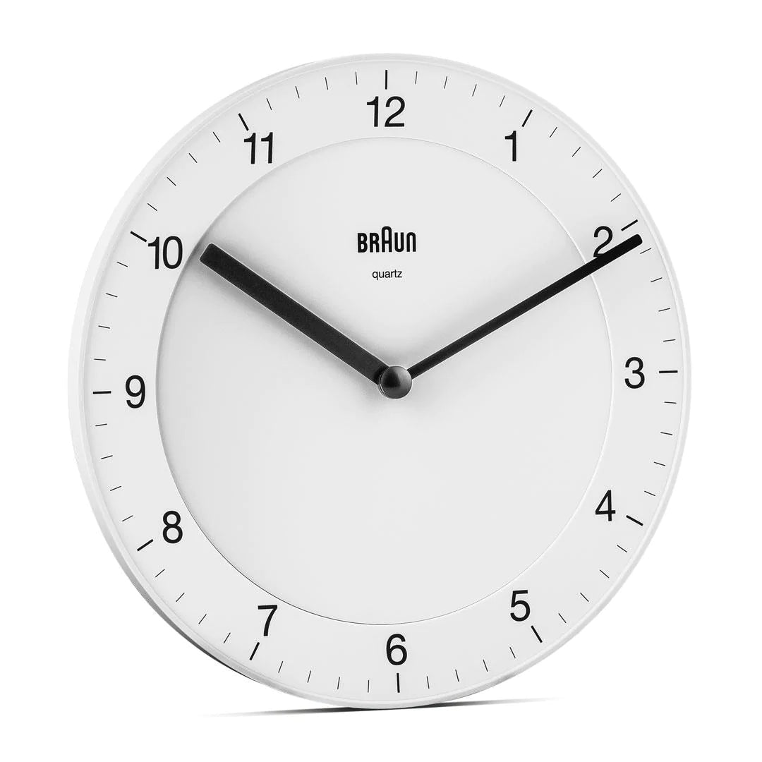 BC06 Classic Analogue Wall Clock - White
