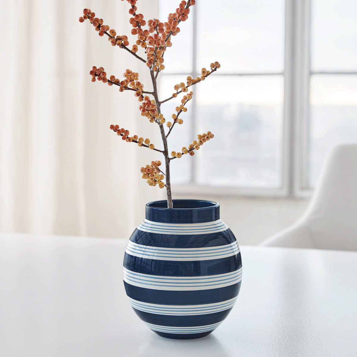 Kähler Omaggio Nuovo Vase H20.5 cm dark blue