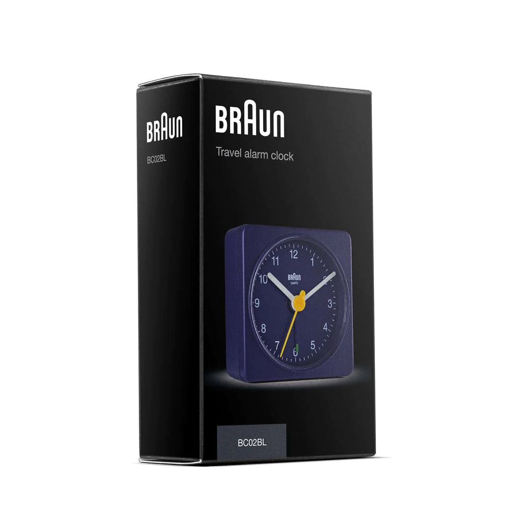 BC02BL Braun Classic Travel Analogue Alarm Clock - Blue