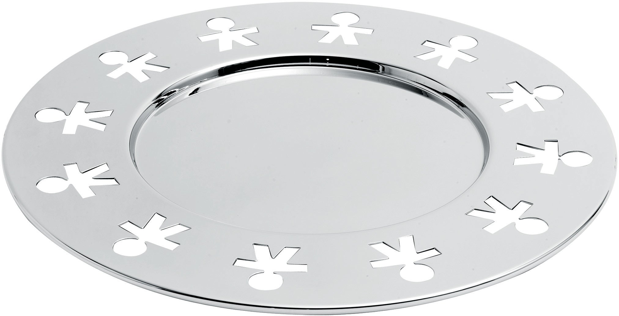 AKK11 Girotondo tray with open-work edge in 18/10 stainless steel mirror polished