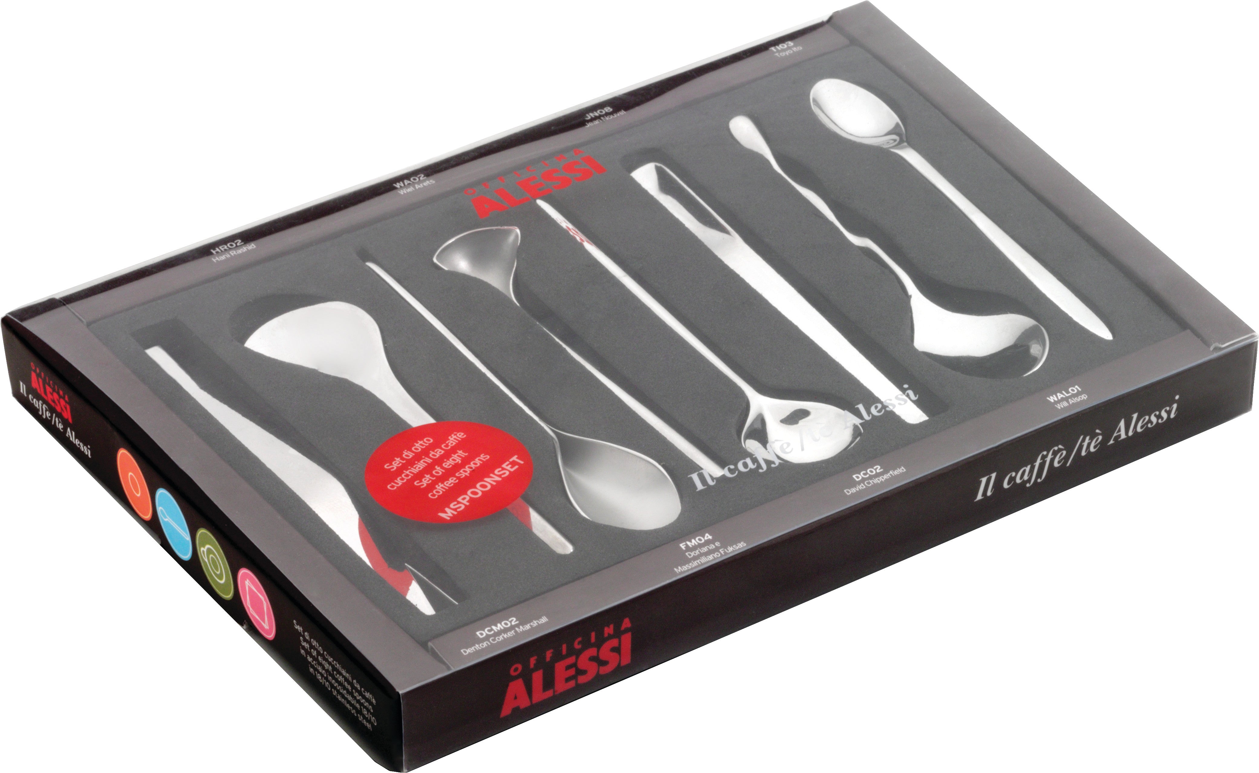MSPOONSET Il caffè/tè Alessi Set of 8 coffee spoons