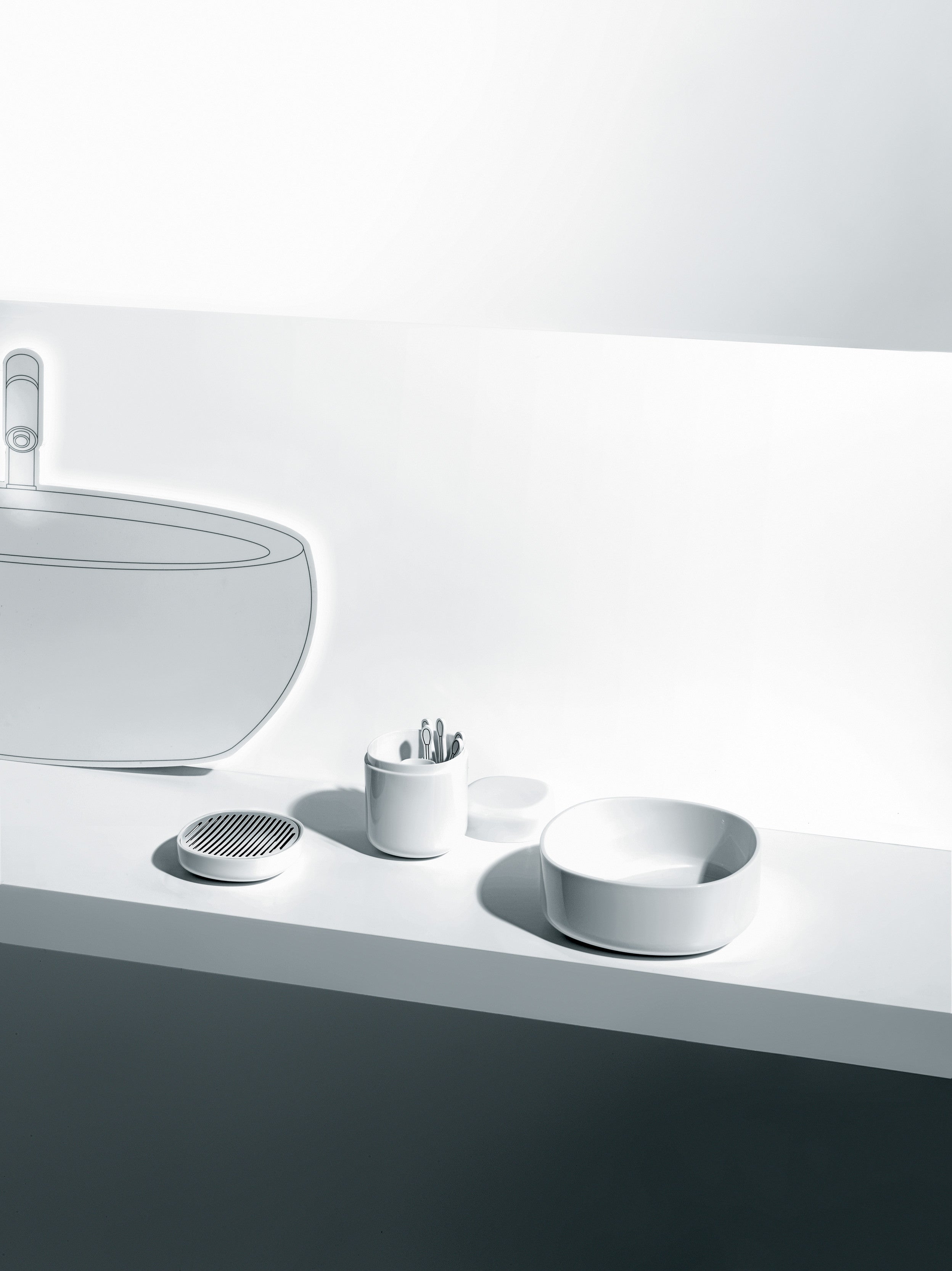 PL03 W Birillo Toothbrush holder