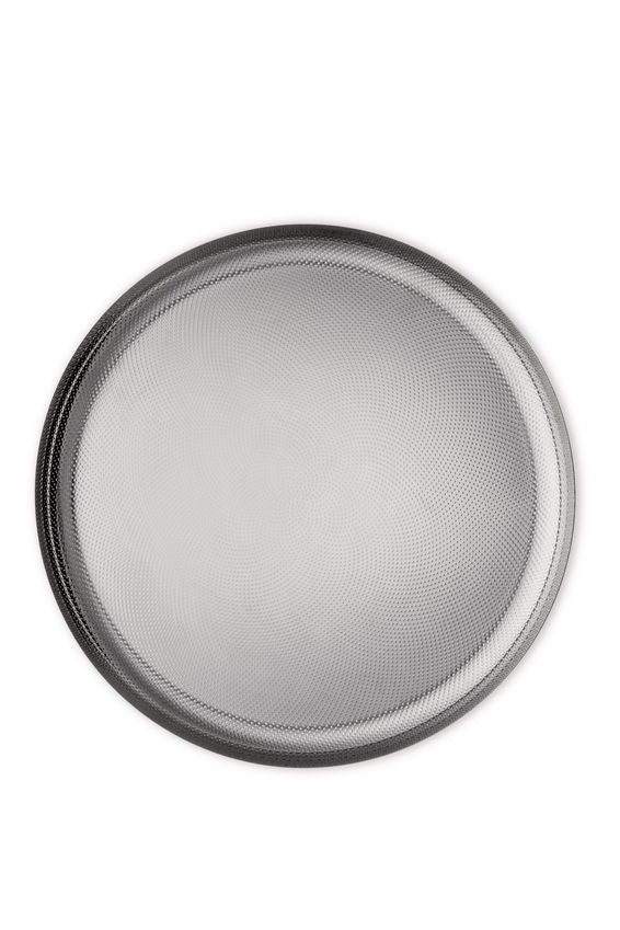 JM14/35 T Round tray in 18/10 stainelss steel with relief decoration