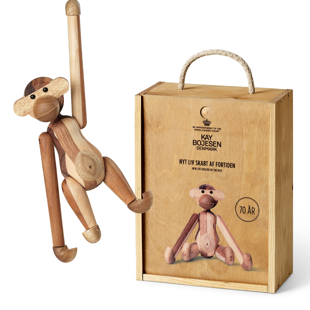 Kay Bojesen Monkey Small Anniversary Reworked Mixed Wood