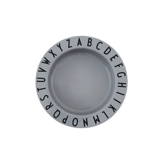 Eat & Learn deep plate tritan  deep plate / bowl with lip grey