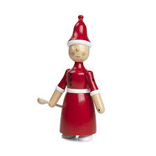 Kay Bojesen wooden Figure Christmas Mrs Clara Claus / Santa Claus