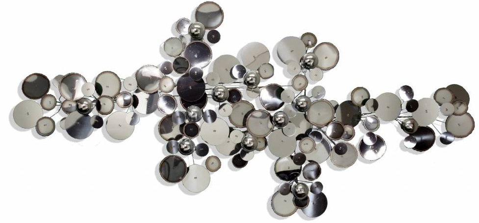 Curtis Jere metal wall art Silver Raindrops