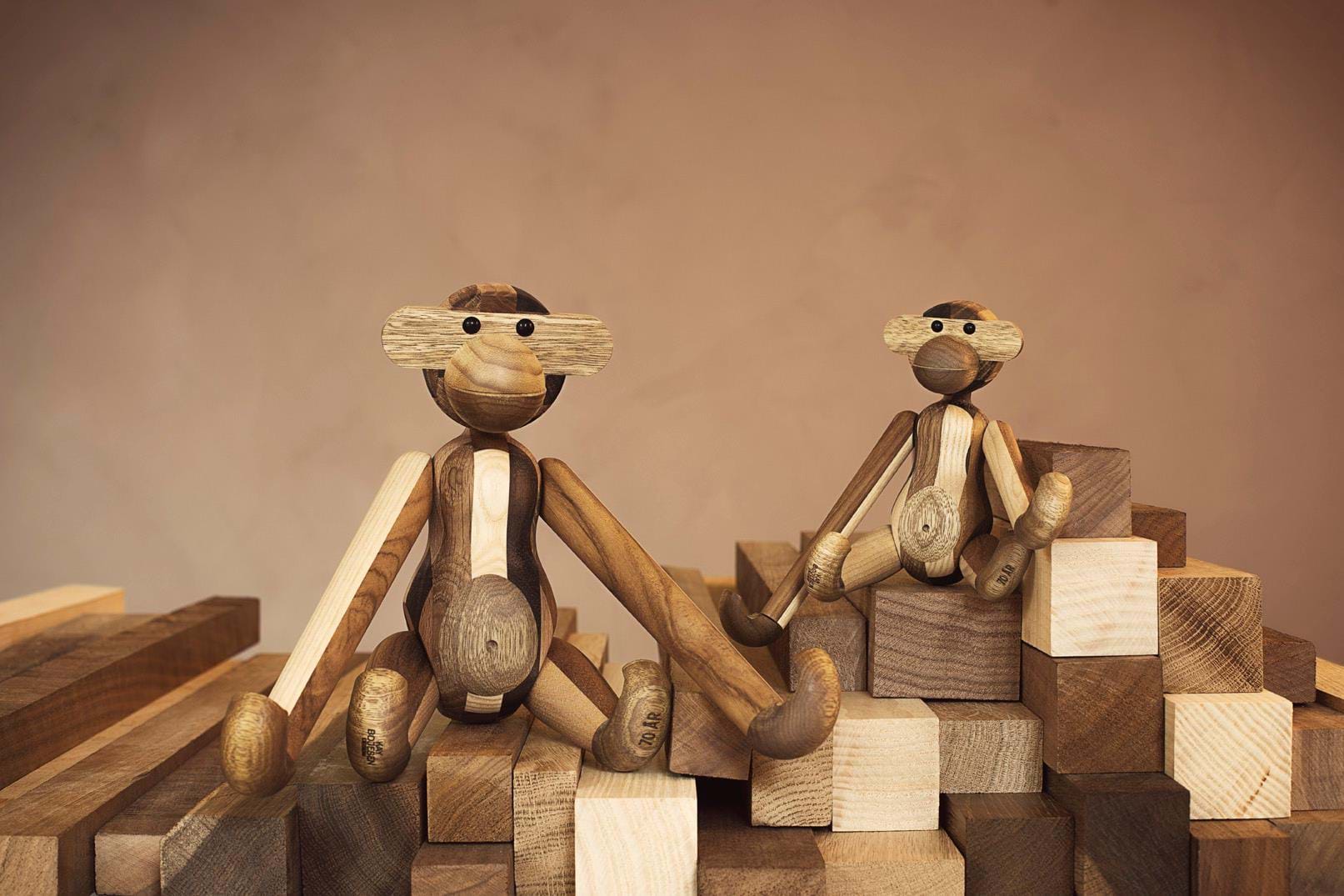 Kay Bojesen Monkey Small Anniversary Reworked Mixed Wood