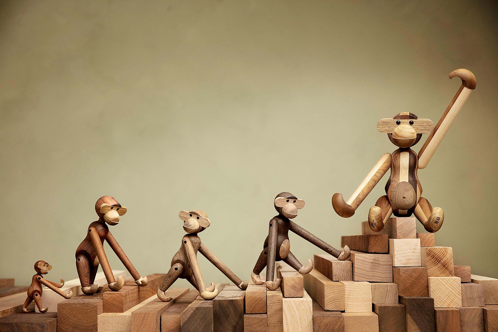 Kay Bojesen Monkey Small Anniversary Reworked Mixed Wood