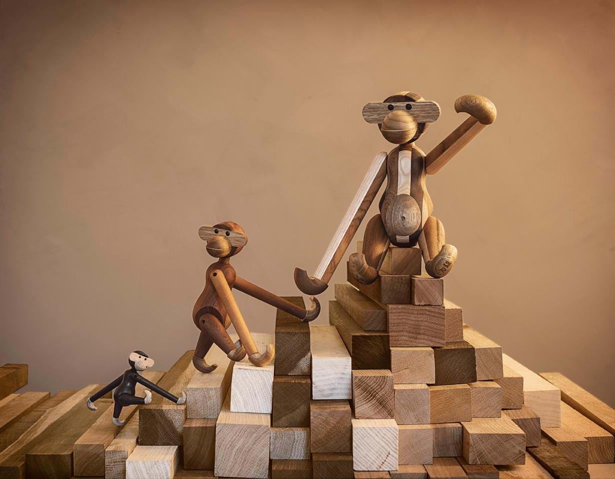 Kay Bojesen Monkey Small Anniversary Reworked Mixed Wood
