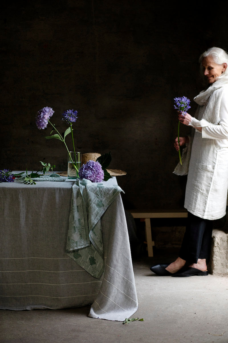 TULPPAANI towel (white-cinnamon, 46 x 70 cm)*