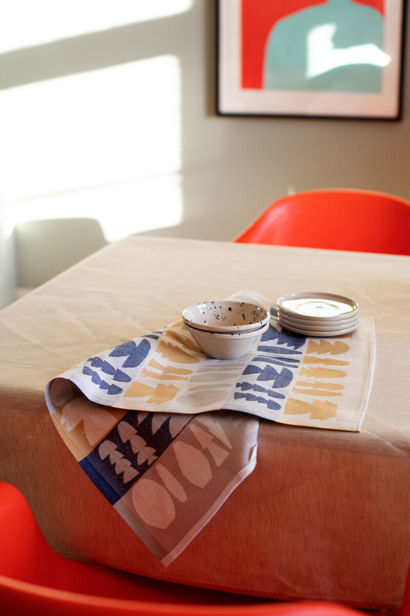 KIPOT towel 46x70cm 9/cinnamon-grey-linen linen-cotton