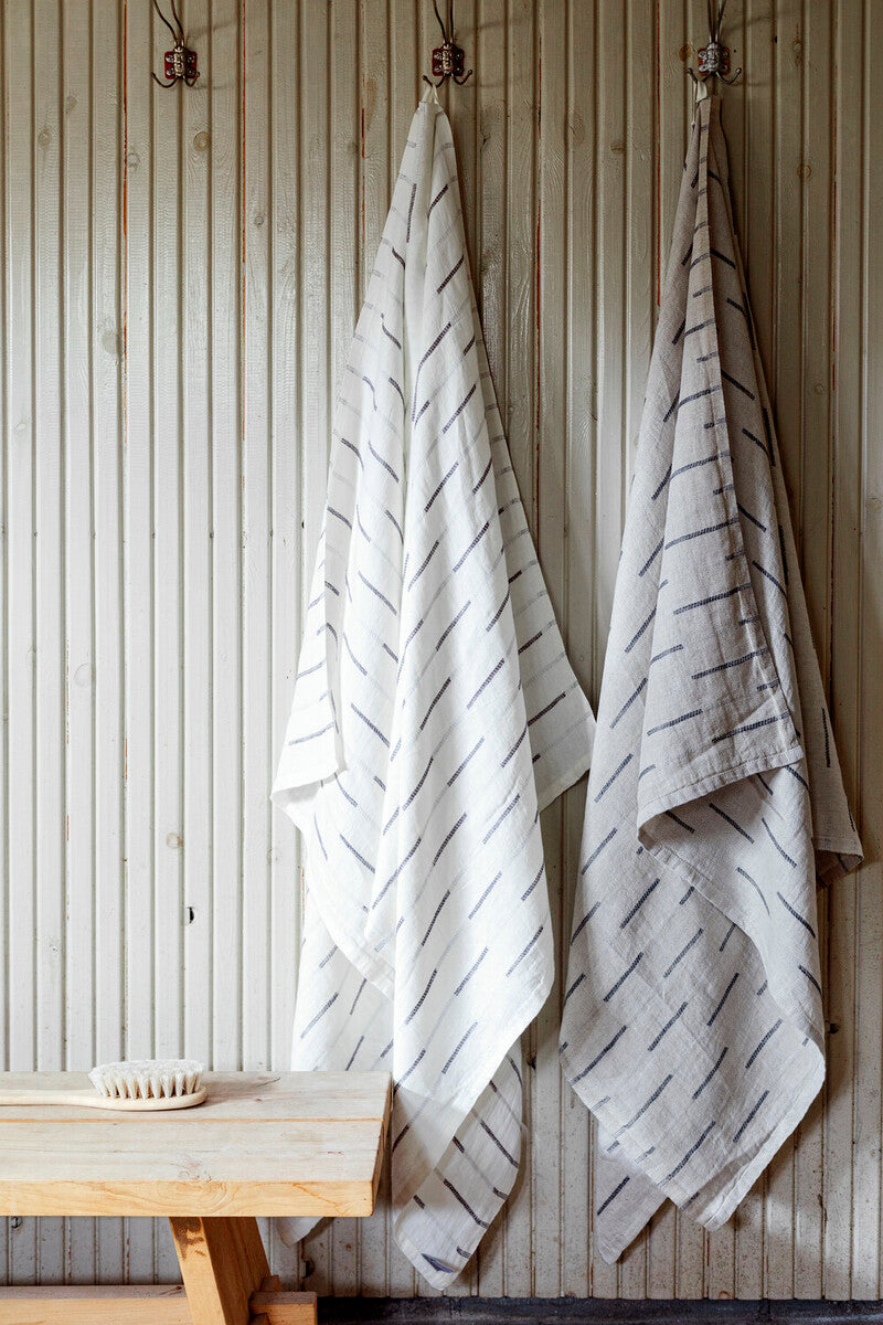 PAUSSI towel 95x180cm 95/white-rainy blue