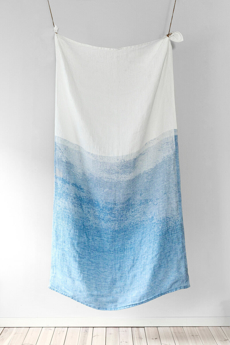 SAARI towel (white-rainy blue, 48 x 70 cm) *