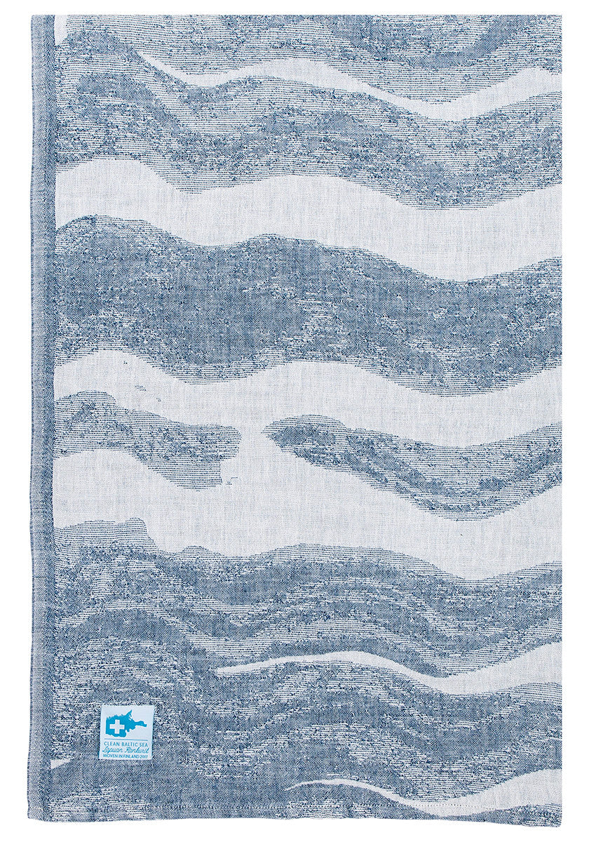 AALLONMURTAJA towel (white-blue, 48 x 70 cm) *