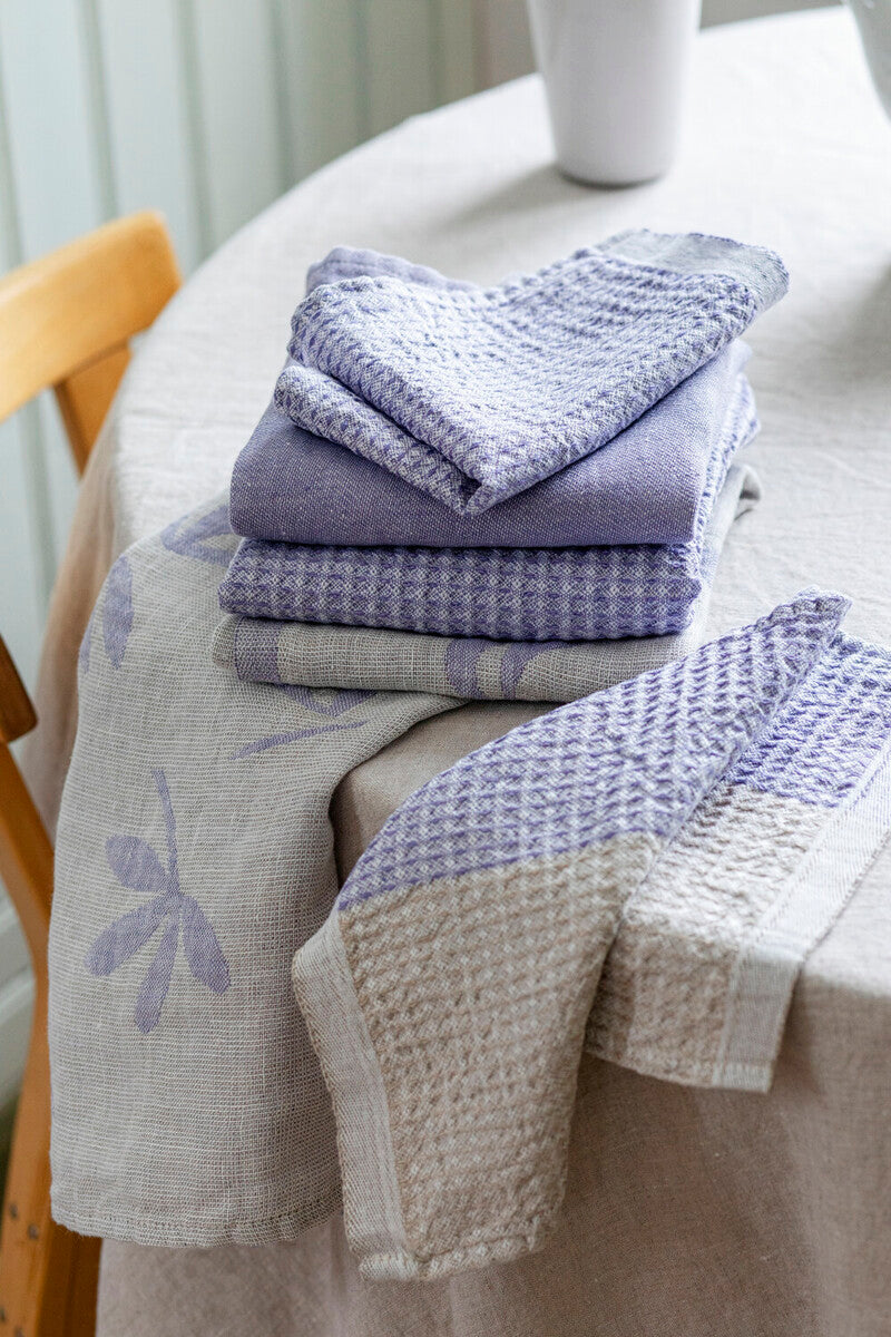 FRIIDA towel 48x70cm 2/linen-lavender 100% washed linen