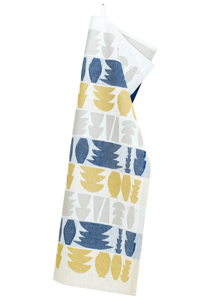 KIPOT towel 46x70cm 5/gold-blueberry-linen linen-cotton *