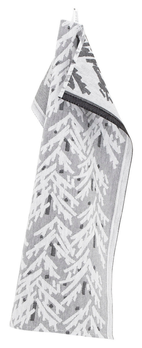 KUUSI towel (white-black, 46 x 70 cm)
