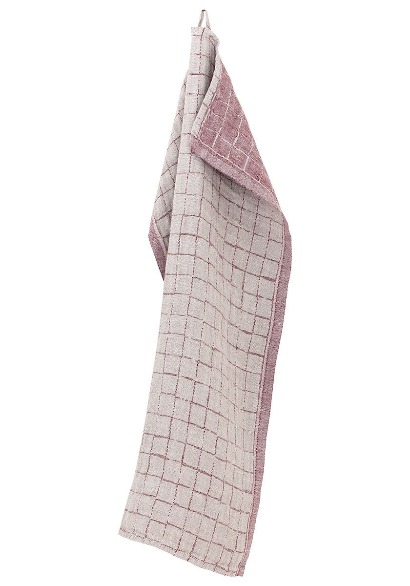 Lastu  towel (32/linen-bordeaux, 48 x 70 cm) *