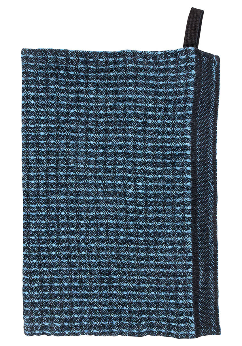 MAIJA dishcloth (m 66/black-rainy blue, 25 x 32 cm) *