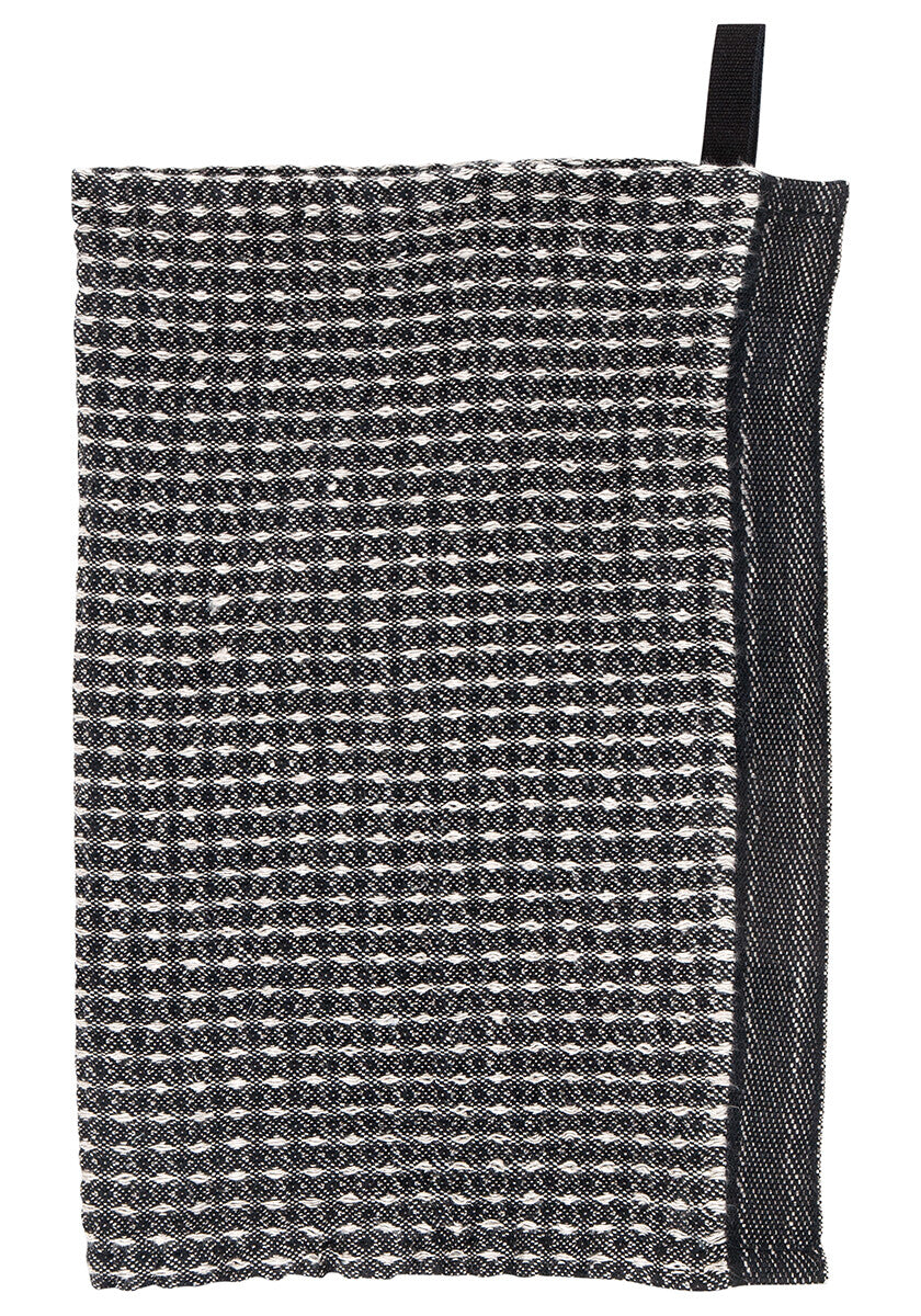 MAIJA dishcloth ( 61/black-linen , 25 x 32 cm)