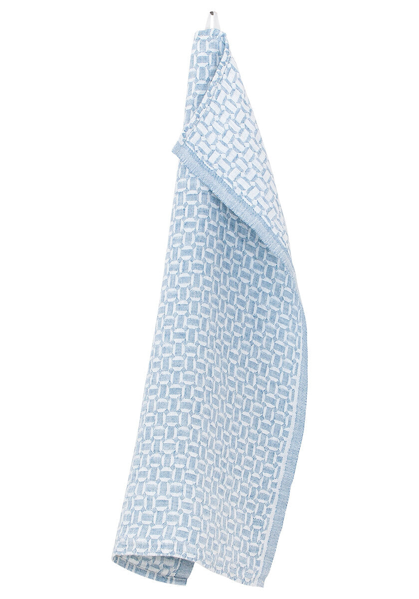 MAUSTE towel 48x70cm 5/white-rainy blue *