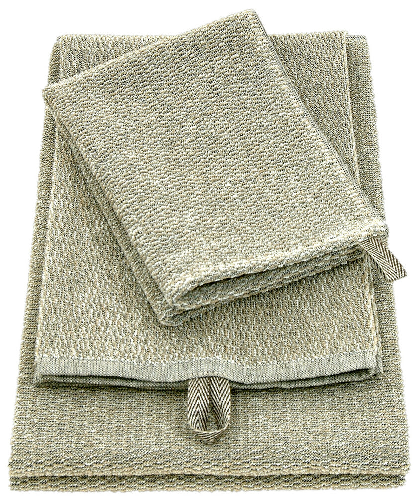 MERI towel 75x150cm 7/white-linen-black linen terry
