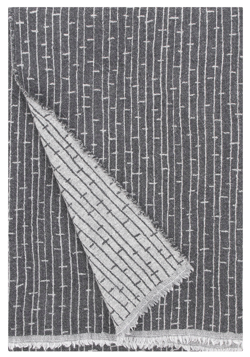 METSÄ blanket (dark grey, 140 x 180 cm + fringes