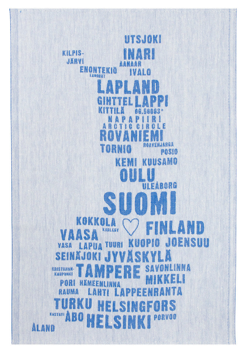 MY FINLAND towel (linen-black, 46 x 70 cm) *