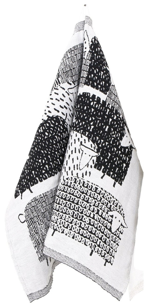 PÄKÄPÄÄT towel 48x70cm 49/white-black