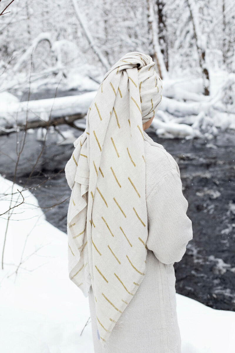 PAUSSI towel 95x180cm 99/white- grey