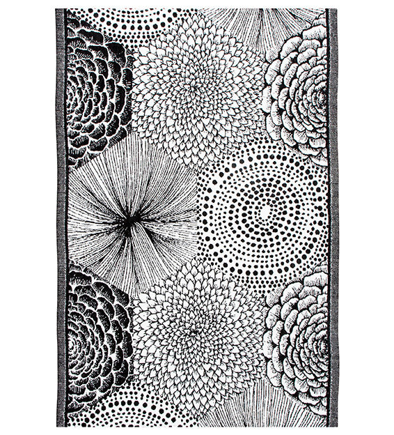 RUUT towel, 48 x 70 cm white-black 81797
