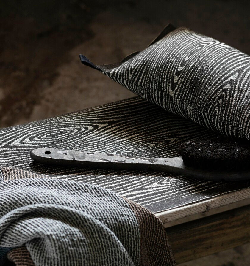 VIILU sauna pillow 10/white-grey linen-cotton  58206 *