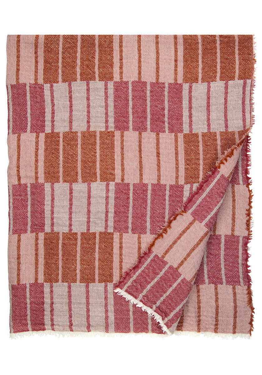 SOINTU blanket 140x180cm 3/red-cinnamon 100% wool