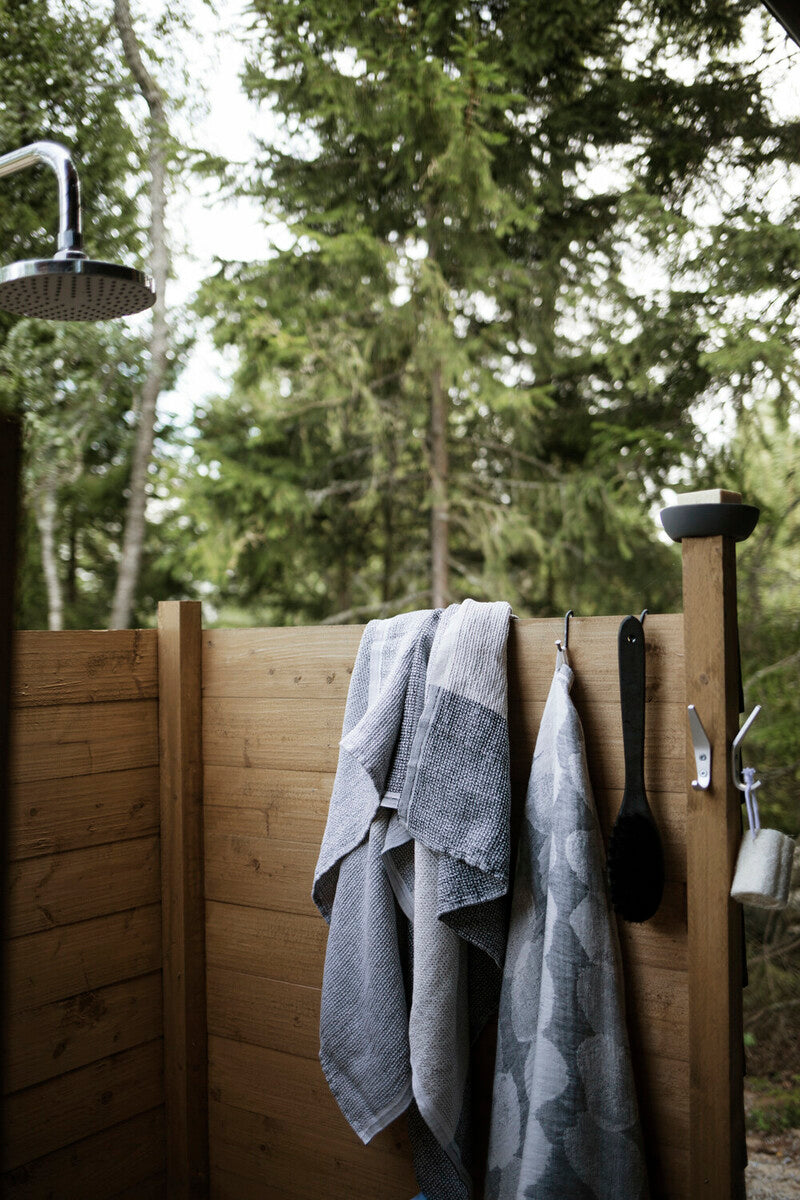 SADE towel (white-olive, 95 x 180 cm)