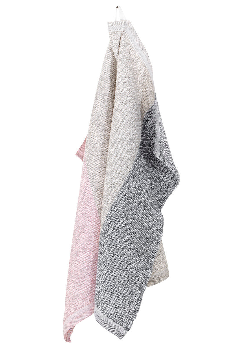 TERVA towel 65x130 cm white-multi-rose *