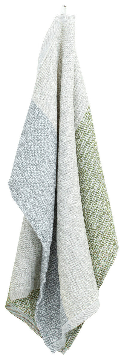 TERVA towel 85x180 cm -74/white-multi-olive *